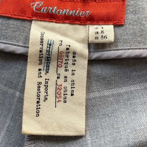 Anthropologie Cartonnier Gray Ankle Cropped Pants - Picture 6 of 9